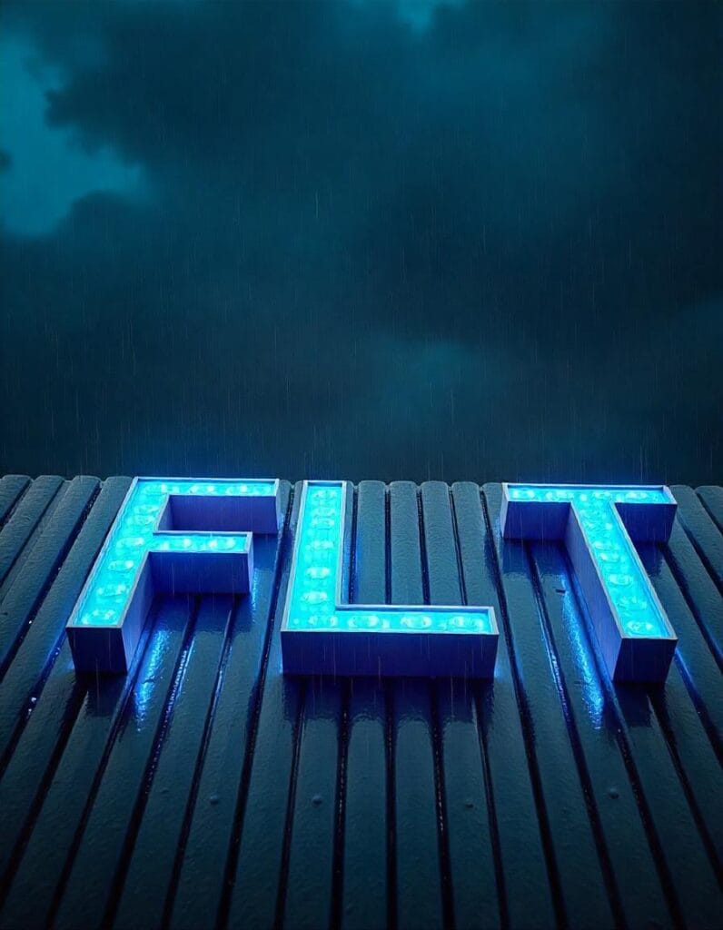 flt em baixo de chuva - FLETSIGN - Cenografia & Retail Media